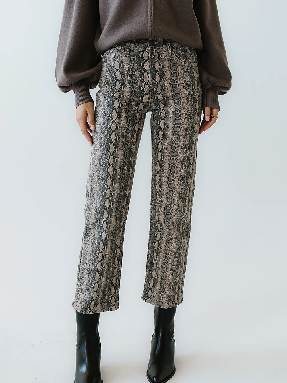JBD Snake Print Straight Leg Pants